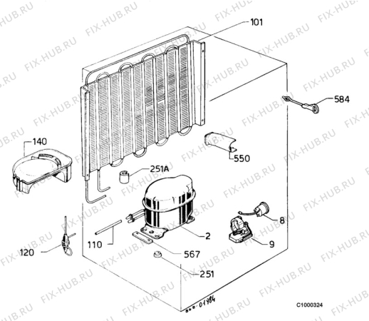 Взрыв-схема холодильника Electrolux ER1521P - Схема узла Functional parts